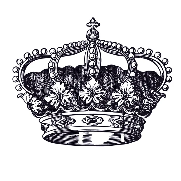 Gamla crown vintage illustration — Stockfoto