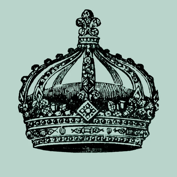 Old crown vintage illustration — Stock Photo, Image