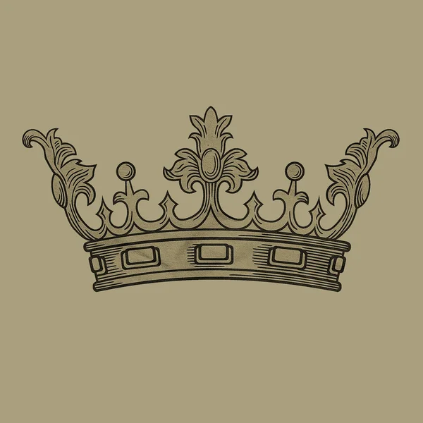 Gamla crown vintage illustration — Stockfoto