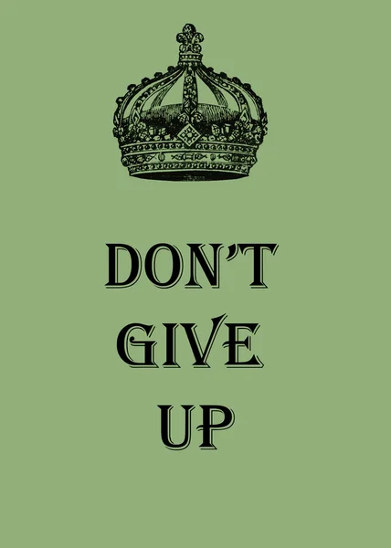 Don't give up (spreken motivatie toespraak) — Stockfoto