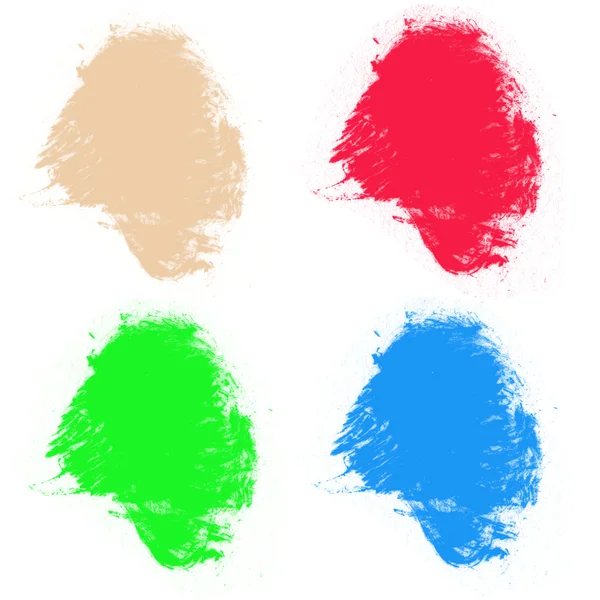 Set of colourful design elemets isolated on backgroung. Set of blots, design elements illustrations — Stock Photo, Image