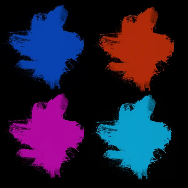 Set of colourful design elemets isolated on backgroung. Set of blots, design elements illustrations — Stock Photo, Image