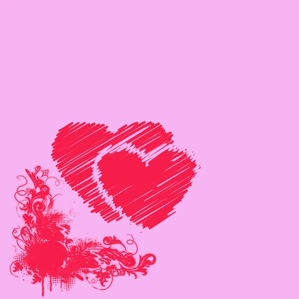 Illustrations colorées de cœurs d'amour sur fond coloré. Ensemble de coeur d'amour silhouette. Coeurs d'amour milieux colorés pour carte de Saint-Valentin, carte d'anniversaire . — Photo