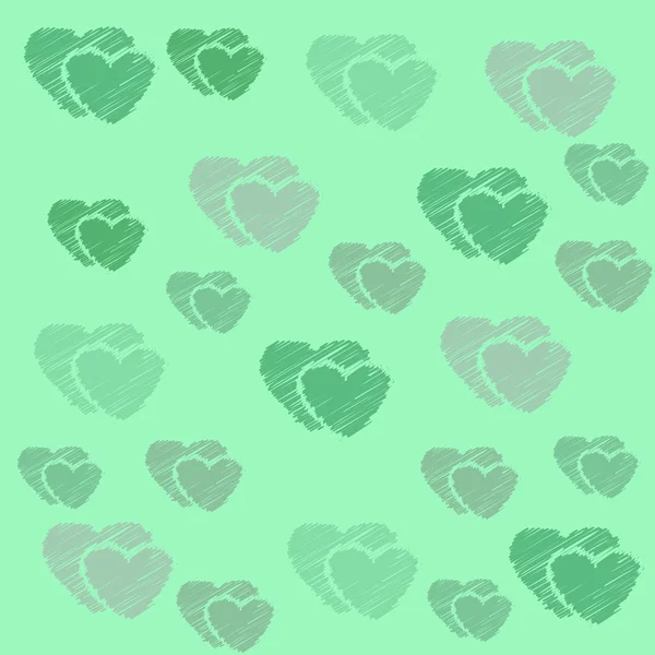 Neon Green Hearts Background