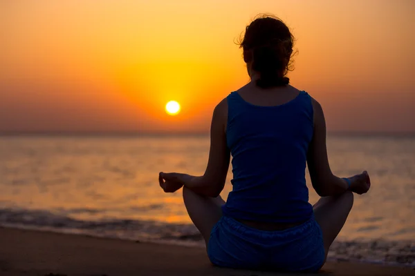 Sukhasana yoga posture — Stock Photo, Image