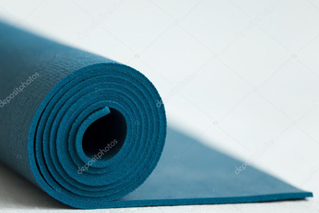 Blue yoga mat