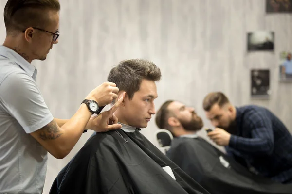 Modern hairsalon for men — Stock Photo, Image