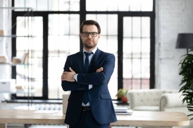 30 'ların hoş genç erkek CEO' sunun portresi..