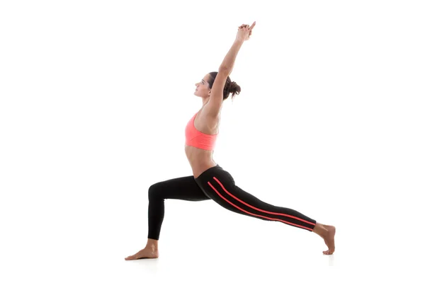 Ställa virabhadrasana 1 — Stockfoto