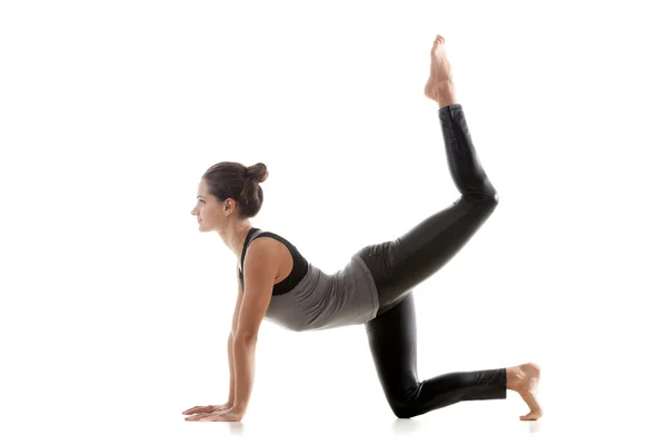 Menina desportiva fazendo ginástica rítmica — Fotografia de Stock