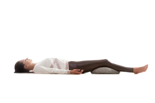 Yoga pose shavasana — Stockfoto