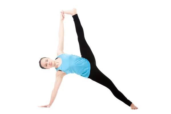 Yogi weiblich im Yoga Asana Vasisthasana — Stockfoto