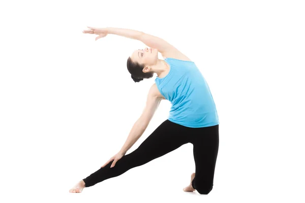 Yoga asana Parighasana Yogi kadın — Stok fotoğraf