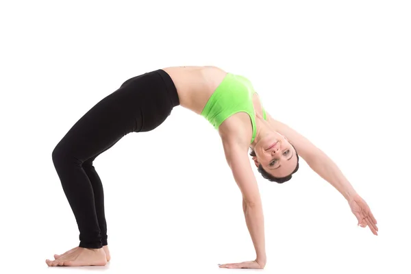 Wild Thing yoga pose — Stock Photo, Image