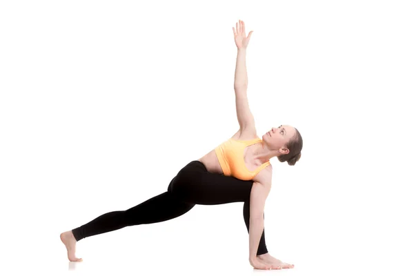 Draaide zijhoek yoga Pose — Stockfoto