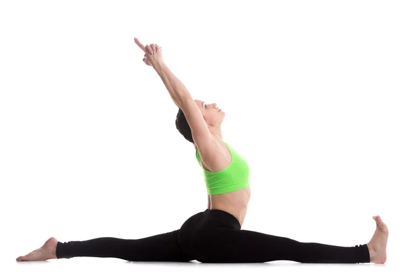 Hanumanasana yoga pose — Stock Photo, Image