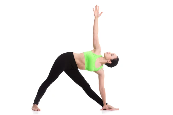 Triangel yogaställning — Stockfoto