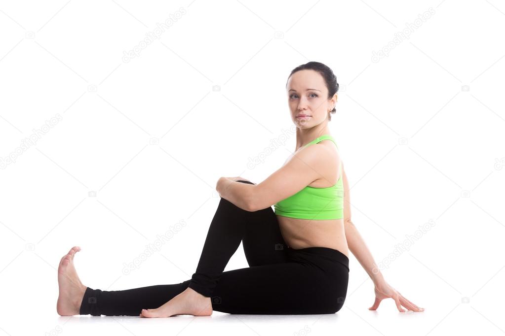 Half Spinal Twist yoga pose
