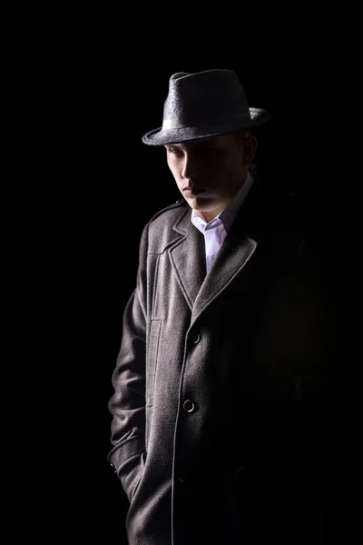 Detective in hat — Stock Photo, Image