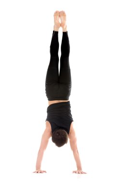 Handstand, back view clipart