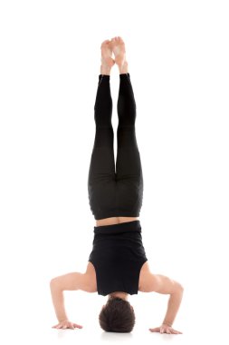 Tripod Headstand, back view clipart