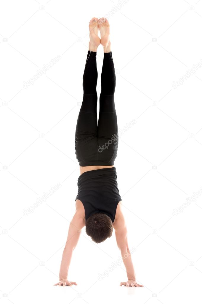 Handstand, back view