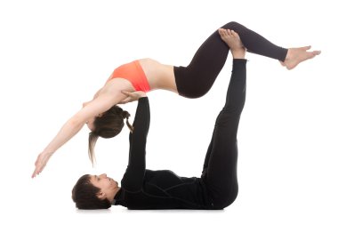 Acroyoga, high Flying Whale clipart
