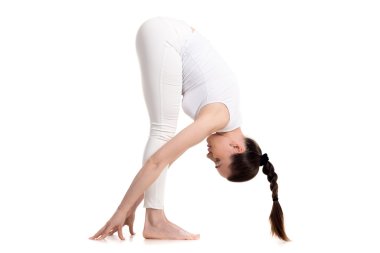 Yogi female standing in Intense Stretch Pose clipart
