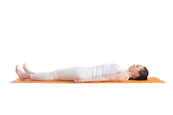 Yoga pose Savasana — Stock Photo, Image