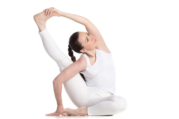 Parivritta Krounchasana yoga Pose — Stock fotografie