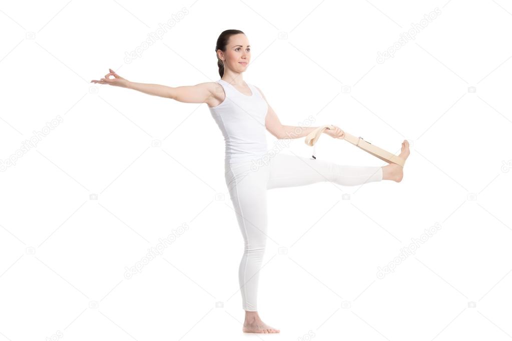 Yoga with props, Utthita Hasta padangusthasana 