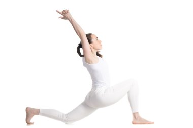 Horse rider yoga pose 
