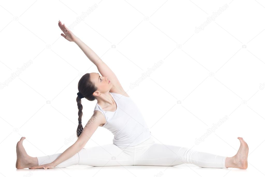 Parivrtta Upavistha Konasana — Stock Photo © fizkes 79041276