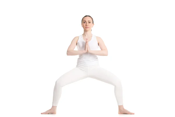 Yoga stupasana pose — 图库照片