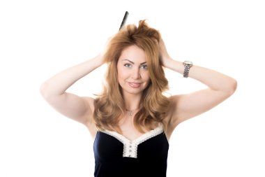 Disheveled young woman 