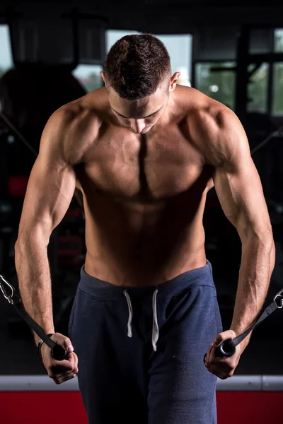 Young bodybuilder sports practice