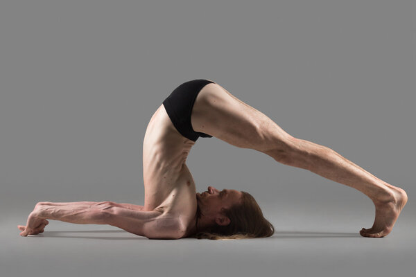 Yoga plow pose 