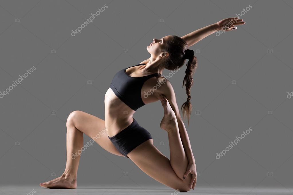 Eka Pada Rajakapotasana Ii Yoga Pose Stock Photo By C Fizkes