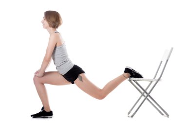 Sporty woman fitness training