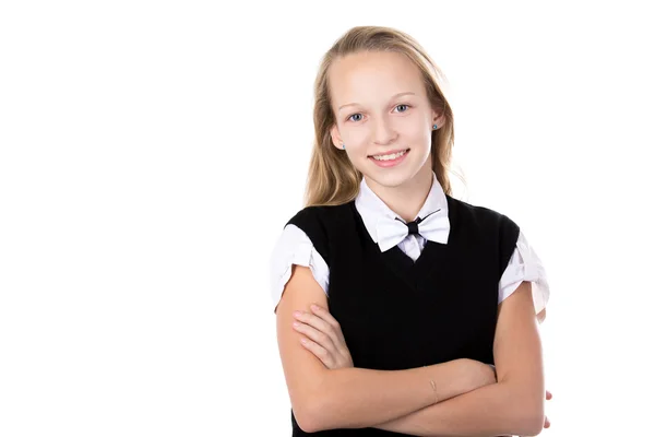 Smiling girl in formal outfit — Stock Photo, Image