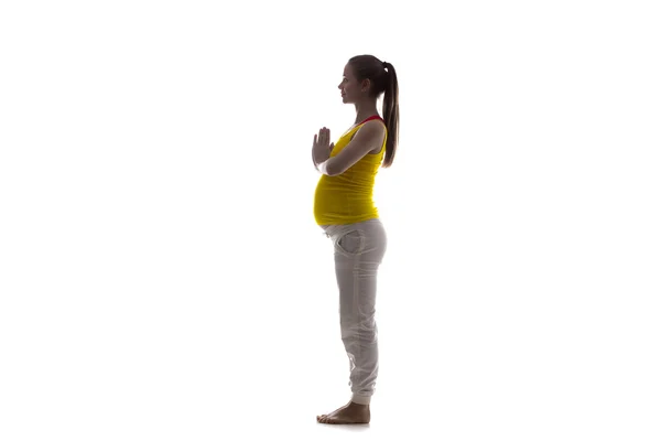 Prenatal Yoga, Tadasana — 图库照片