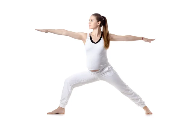 Prenatal Yoga, Warrior II pose — 图库照片