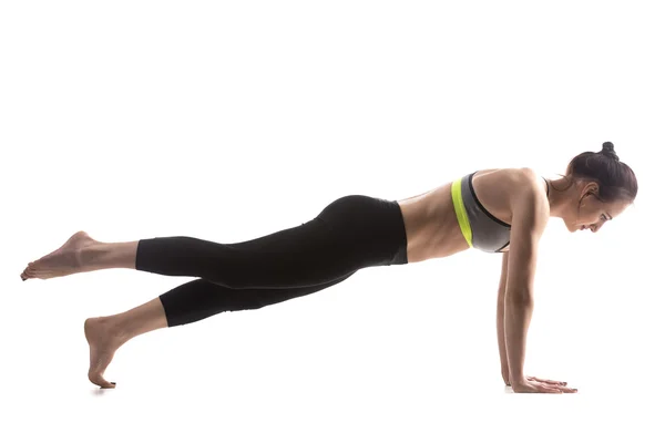 Leg lift Plank Pose — Stock Photo, Image