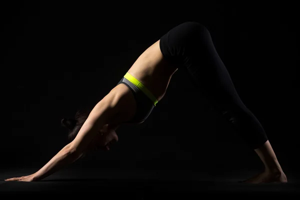 Downward-facing dog pose — Stock Photo, Image