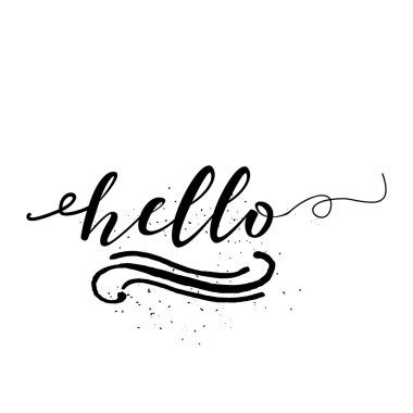 Sevimli ve modern Merhaba