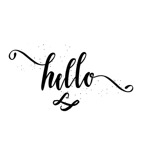 Carte de voeux Hello saying mignon et moderne . — Image vectorielle