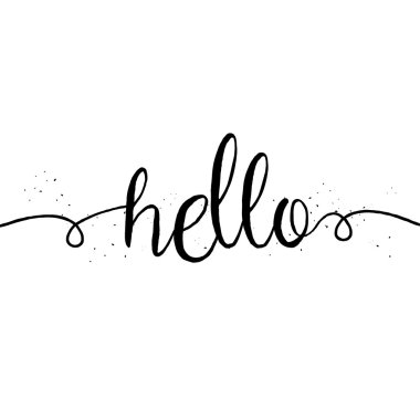 Sevimli ve modern Merhaba