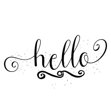 Sevimli ve modern Merhaba