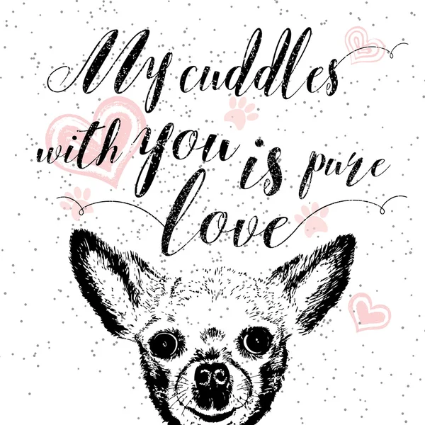 My cuddles with you is pure love. — Stock Vector
