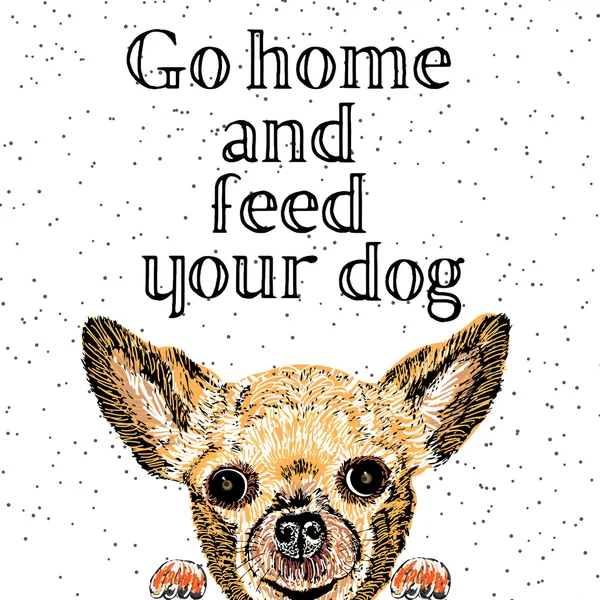 Gå hem och mata din hund. — Stock vektor